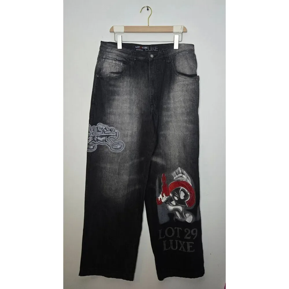 Lot 29 Luxe Marvin the Martian Jeans Size 36 x 31 Looney Tunes Vintage - Picture 1 of 8